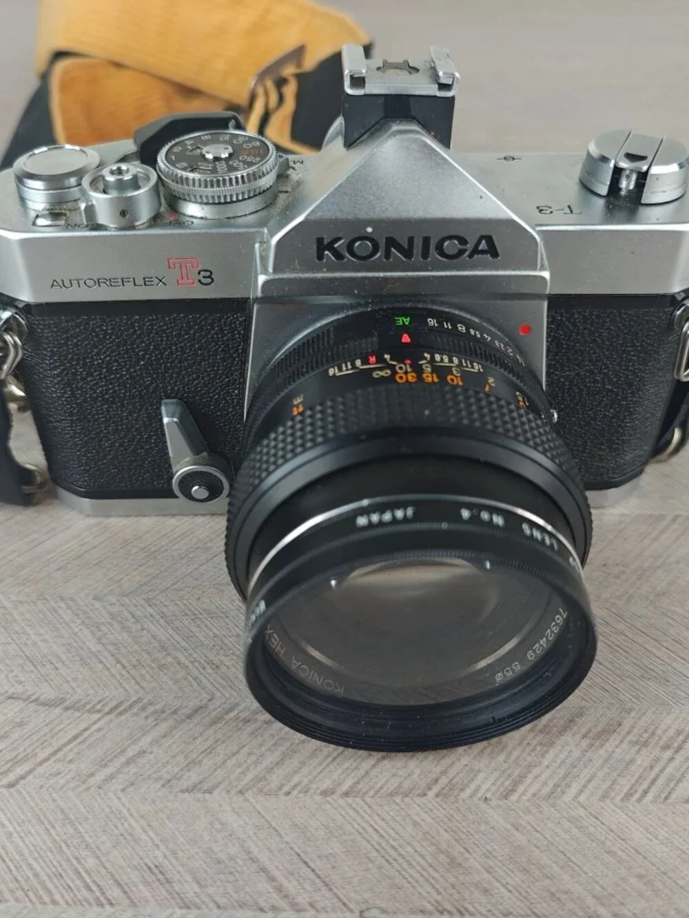 Vintage Konica Autoreflex T3 35mm Film Camera W/ Hexanon AR Lenses & Manual
